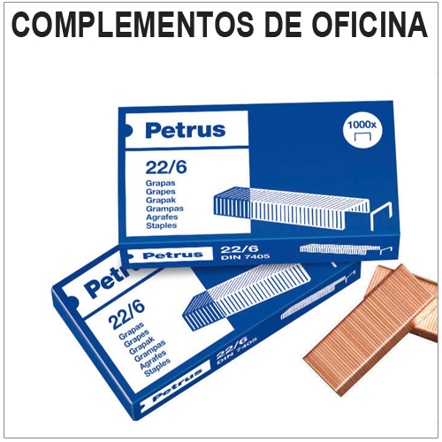 COMPLEMENTOS DE OFICINA GRAPAS PETRUS CLIPS APLI