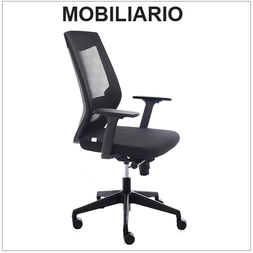 MOBILIARIO SILLAS DE OFICINA ARMARIOS MESA PERCHEROS REPOSAPIES ERGONOMIA